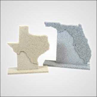 Lazer Stone State Shaped Plaques
