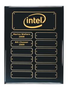 Black Piano Finish Perpetual Plaques - 12 Plates