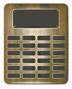 Elliptical Walnut Perpetual Plaques - 24 Plates