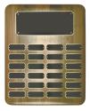 Elliptical Walnut Perpetual Plaques - 24 Plates