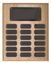 Oak Finish Perpetual Plaques - 18 Plates