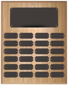 Oak Finish Perpetual Plaques - 24 Plates