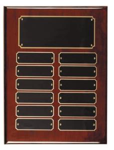 Piano Finish Perpetual Plaques - 12 Plates