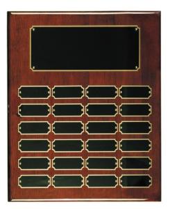 Piano Finish Perpetual Plaques - 24 Plates