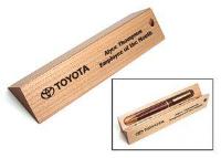 maple laser engraved pen set box