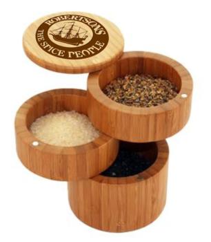 Totally Bamboo 3 Tiered Salt Box