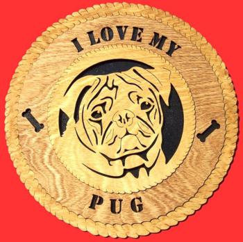 Pug 3D Wall Clock