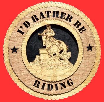 Female Barrel Racer Horse 3D Wood Wall Tribute