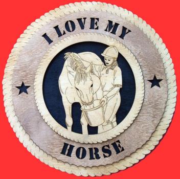 Female Feeding Horse 3D Wood Wall Tribute