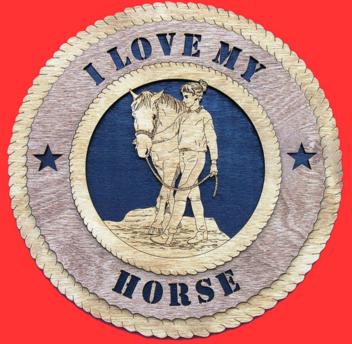 Female With Horse 3D Wood Wall Tribute