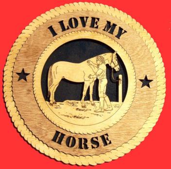 Grooming Horse 3D Wood Wall Tribute