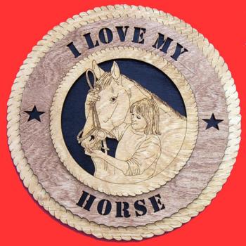 Girl With Horse 3D Wood Wall Tribute