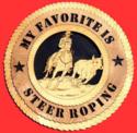 Horse Roping Steer 3D Wood Wall Tribute