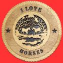 Horses in Trees and Field 3D Wood Wall Tribute