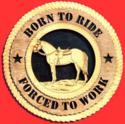 Saddled Horse 3D Wood Wall Clock