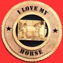 Cleaning the Stable Horse 3D Wood Wall Clock