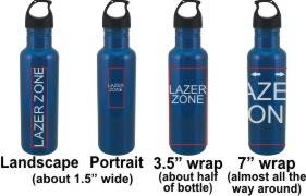 customized sport bottle imprint area
