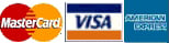 VISA, MasterCard, AmericanExpress