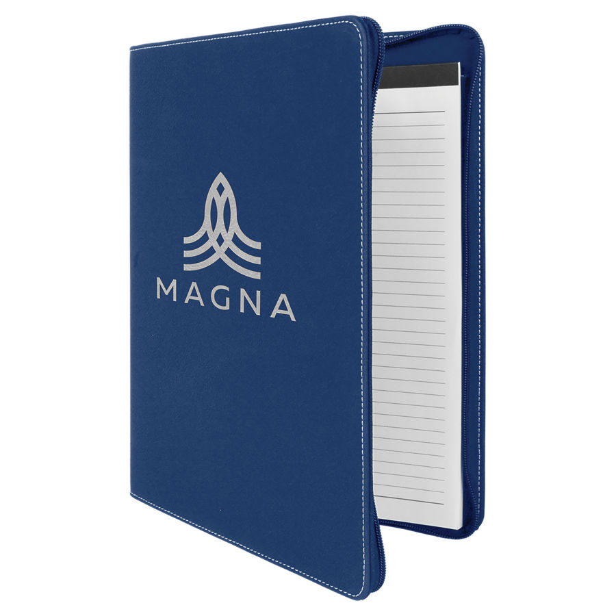 Leatherette Portfolio with Zipper
