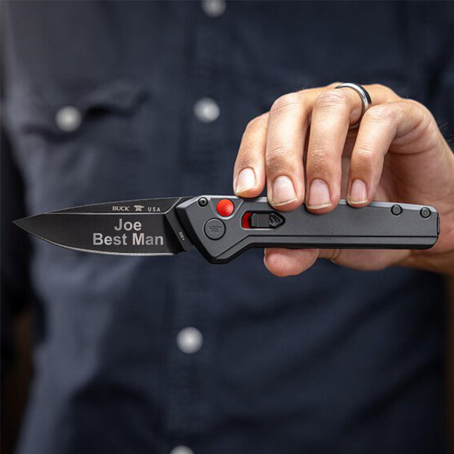 Personalized Buck Deploy Auto Pocket Knife 838, 3.25" Blade
