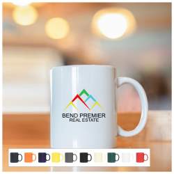 Custom Imprinted Ceramic 11oz C-Handle Mug