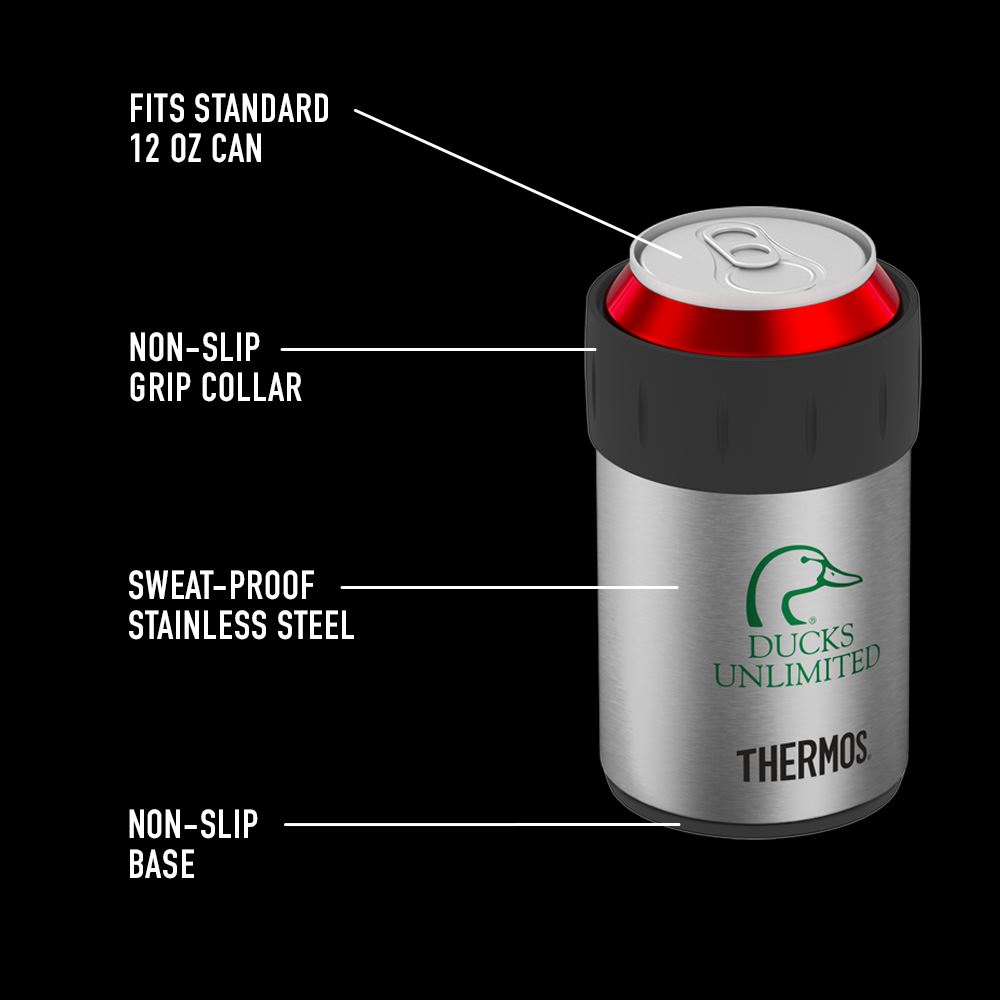 Custom Thermos Stainless Steel Can Insulator, Metal Koozie Lazer