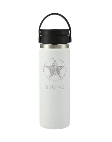 Laser Engraved Hydro Flask Wide Mouth with Flex Sip Lid 20oz