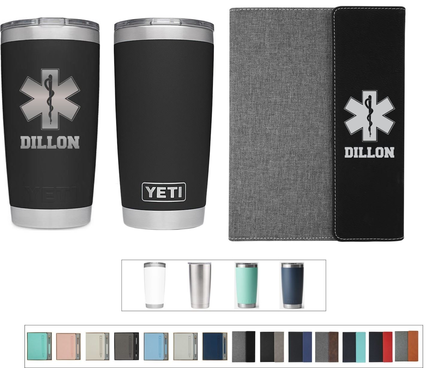 Custom Yeti Tumbler and Notebook Gift Set