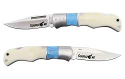 Bison River Personalized Bone Folding Knife, 2.6" blade