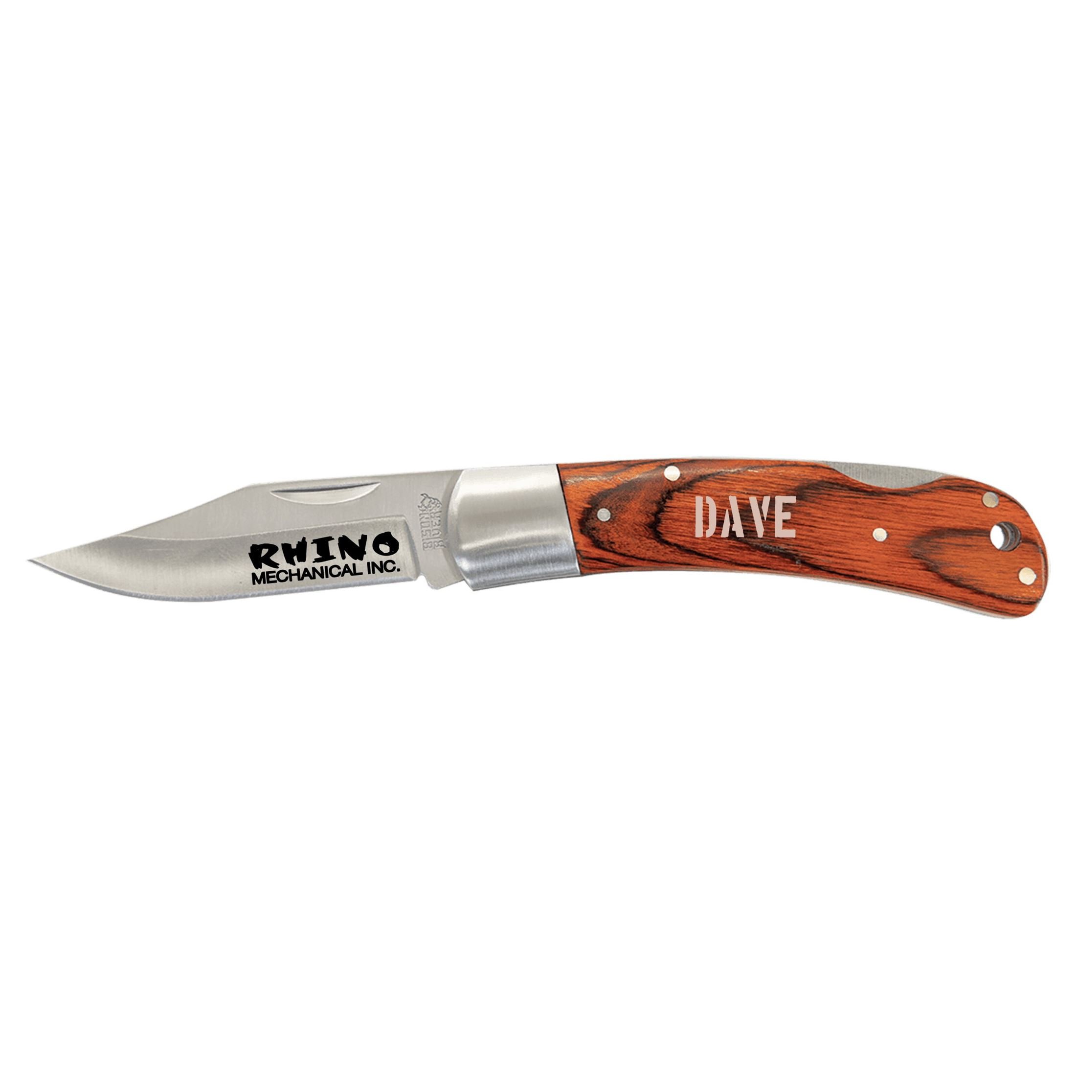 Bison River Custom Wood Folding Knife 2.6" Blade