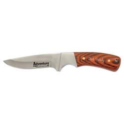 Bison River Custom Wood Fixed Blade Hunting Knife, 3.75" Blade