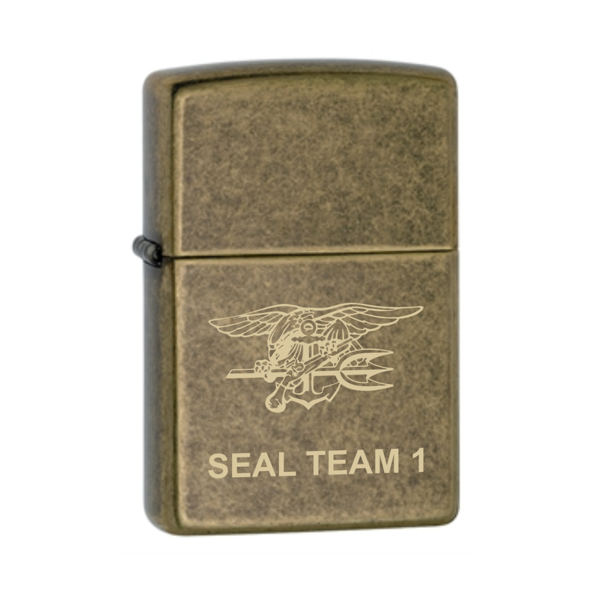 LTR201 Custom Vintage Style Zippo Lighter in Antique Brass | Lazer