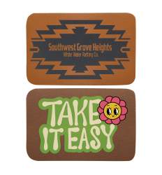 3x2" Engraved Genuine Leather Rectangle Patch