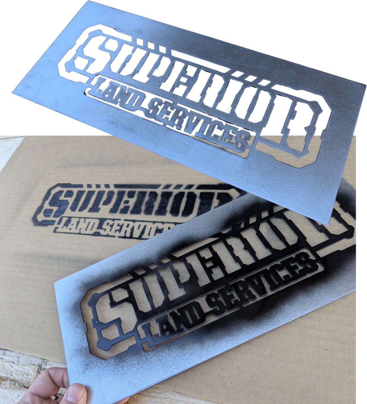 Custom Metal Stencils for Spray Painting and Engraving