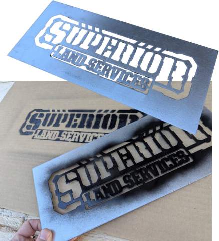Custom Metal Stencils for Spray Painting and Engraving
