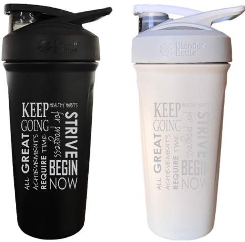 Motivational Gym Workout Bottles, Protein Shaker Blender Bottle, Create your own word mesh