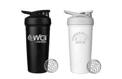 Custom Blender Bottle, Personalized Stainless Insulated Strada Protein Shaker 24oz