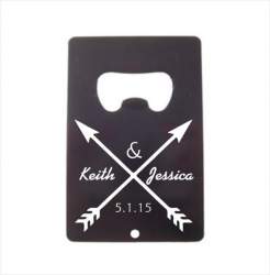Solid Arrows Colored Credit Card Bottle Opener