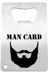 Beard Stainless Steel Credit Card Bottle Opener