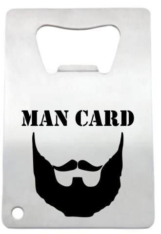 Beard Stainless Steel Credit Card Bottle Opener