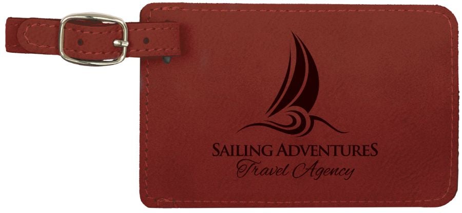 Luxury Luggage Tag - Dark Brown - Smooth Leather