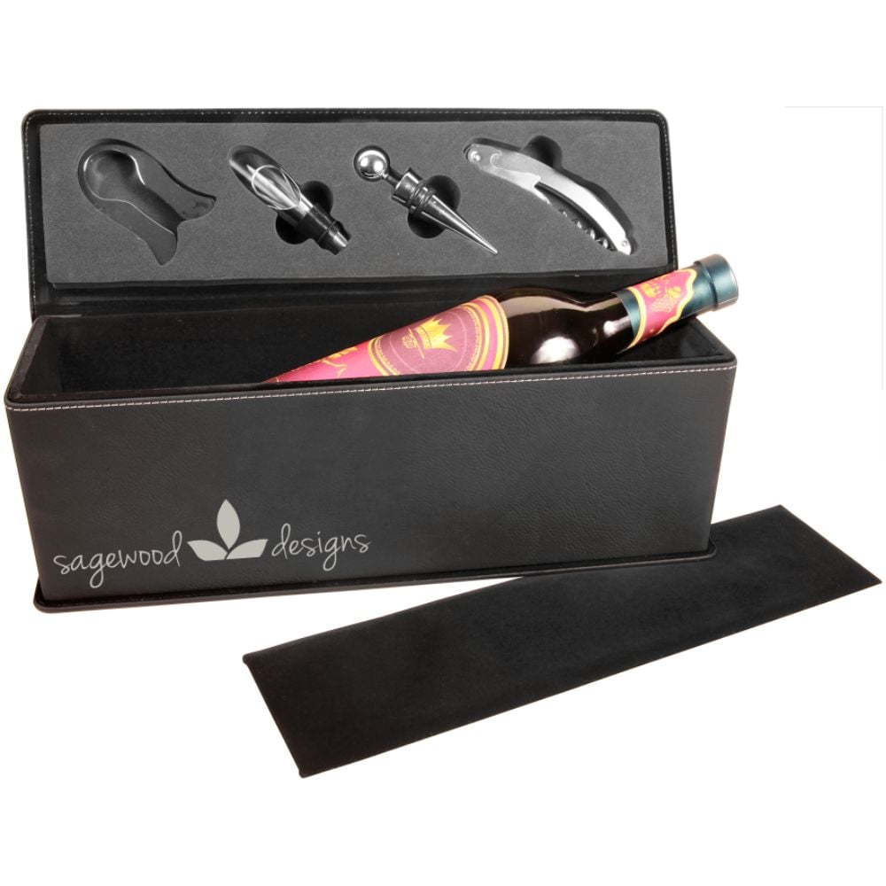 Leatherette Wine Box with Tools