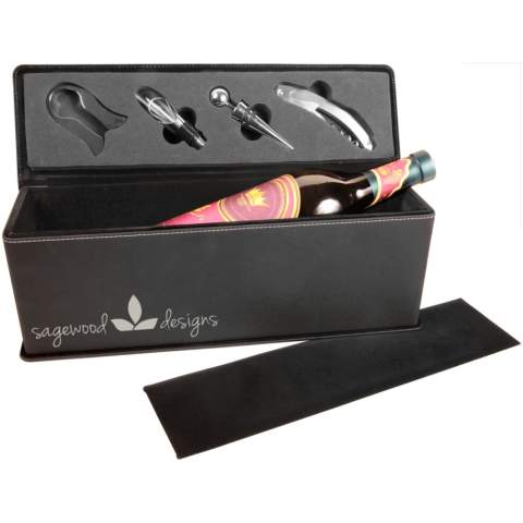 Leatherette Wine Box with Tools
