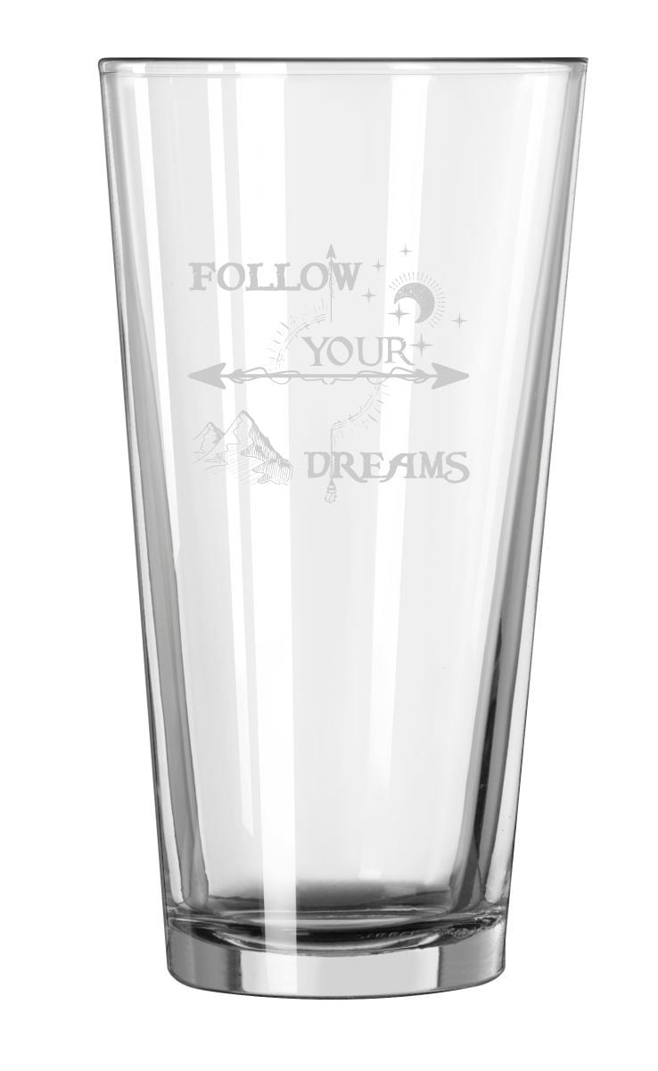 Follow Your Dreams 16oz Glass Tumbler