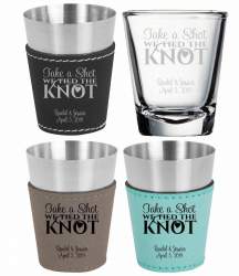 Wedding Favor Shot Glass Take a Shot, we Tied the Knot
