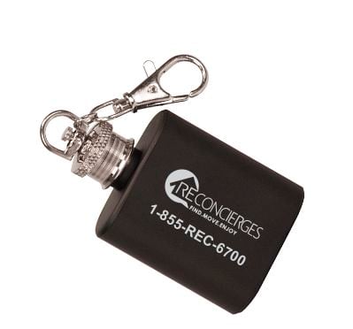 Stainless Steel 1oz Keychain Flask
