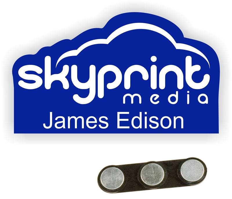 Custom Shaped Name Badges ID Badge with Magnetic Fastener