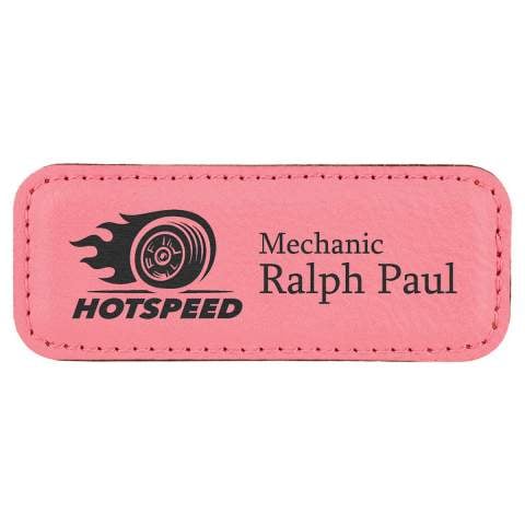 Engraved Name Badge Rectangle Small