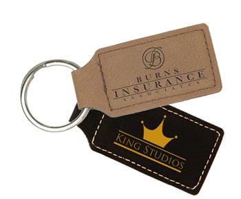 Rectangle Leather Keychain
