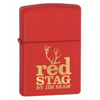 Red Matte Zippo Lighter with Engraving